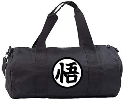 Hippowarehouse Goku's kanji Gymwear Gym Duffle Cylinder Uniform Kit Bag 50 x 25 x 25cm 20 litres