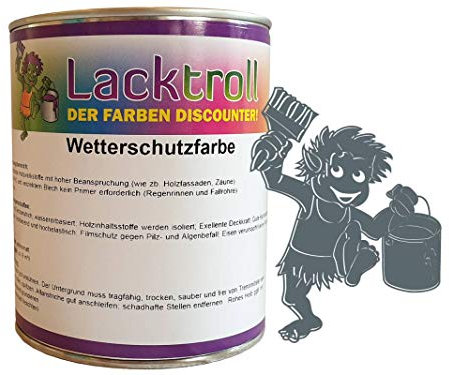 Wetterschutzfarbe Blaugrau RAL 7031 Gebindegröße 750 ml