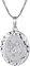 Suplight Damen Colier paltiniert Arabische Gott Allah Kette Gottes Schutz Symbol Oval Anhänger Halskette 50+5cm Muslim Islamische Amulett Modeschmuck Accessoire für Frauen Mädchen