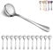 Cuillères à soupe, Kyraton 12 pièces cuillères rondes en acier inoxydable, cuillère à dîner, cuillères à soupe, argenterie lavable au lave-vaisselle lot de 12