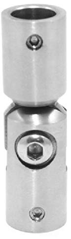 Edelstahl Traversenhalter Querstabhalter Verbinder 0° - 90° mit Gelenk Edelstahl V2A (AISI 304) geschliffen K240 Ø 10 mm