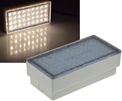 ChiliTec LED Bodeneinbauleuchte 20x10cm Warmweiß 6 Stück