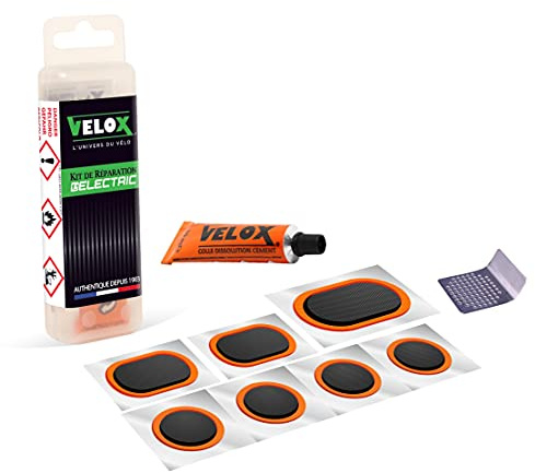 Velox E-Bikes-Patch-Set, Erwachsene, Unisex, Schwarz, klein