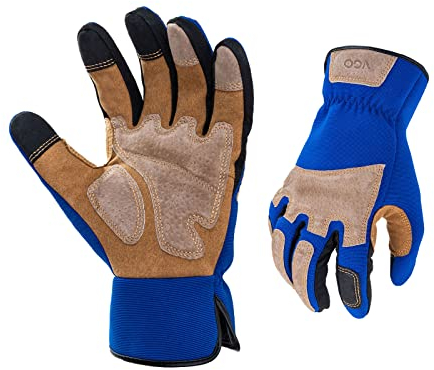 Vgo... 1 Paar Gartenarbeitshandschuhe, Sicherheitshandschuhe,Arbeitshandschuhe für Damen, pannensicher, dornensicher, Anti-Rutsch (SL7475)