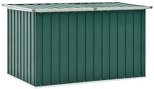 Susany Gartenbox Metall Aufbewahrungsbox Gartentruhe Kissenbox Auflagenbox Gartenmöbel Grün 149 x 99 x 93 cm