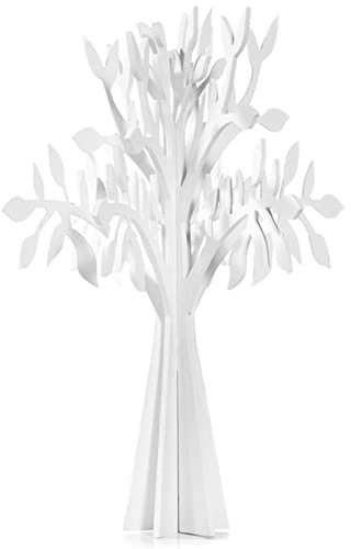Aurora Store - Albero della Vita in Legno BIANCO h. 50 cm Decorazione Albero dei Desideri, Espositore Bijoux, Tableau Matrimonio,Comunione, segnaposto Natale e lavoretti bomboniere Fai da Te