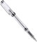 Penne, penna stilografica portatile di grande capacità per ufficio (bianco trasparente) forniture per ufficio