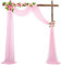 Querbehang 70*550cm, Hochzeitsbogen Vorhang Deko, Hochzeit Vorhang Chiffon Stoff, Vorhänge Hochzeit Bogen, Vorhang Organza Stoff Tüll Dekorationen Party Hintergrund Traubogen Dekostoff (Rosa)