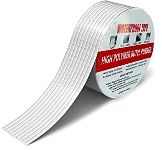 GEFONG Wasserdichter Butylkautschuk Klebeband aus Aluminiumfolie Länge 5m Breite 5cm Reparaturband für Rohr Dach Rinne für Kunststoff- und Metallreparaturen 1 Rolle