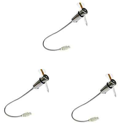 SOLUSTRE 3st Mini- Mini-USB-lüfter USB-lüfter Mit Nachricht USB-schwanenhalslüfter USB-Fans Mini-lüfter Lüfter Mit Echtzeit Desktop-led-lüfter USB-c-lüfter Tragbar Kleiner Lüfter