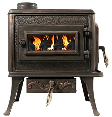 Wood Burning Stove Fireplace Real Fire Firewood Household Wood Burning Fireplace Cast Iron Wood Burning Stove Stove Home Heater Camping Stove (Color : Bronze)