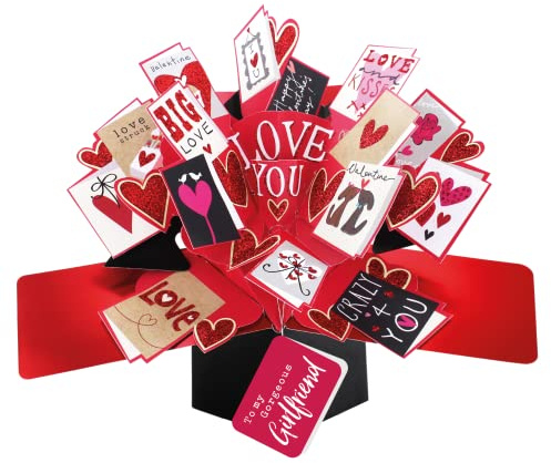 Love You Valentine To My Girlfriend Valentine's Pop Up Card 3D Greeting Cards POP032V06