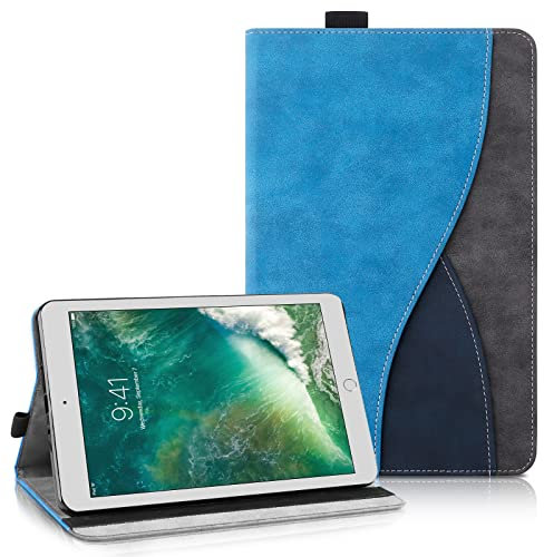 Aswant Custodia per iPad 9,7 Pollici (2018/2017 Modello, 6/5 Generazione), Pelle PU Cover iPad 6 Generazione con Funzione Stand, Auto Svegliati/Sonno Custodia Cover iPad Air 2/Air 1 (Blu)
