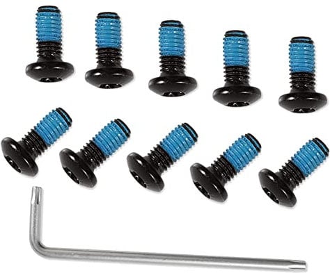 LEONTOOL 12 Pcs Bicycle Disc Brake Bolts M5x10mm MTB Rotor Bolts Black Bicycle Rotor Screws with 1 Pcs T25 Torx Wrench L for Road Bike Mountain Bike