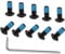 LEONTOOL 12 Pcs Bicycle Disc Brake Bolts M5x10mm MTB Rotor Bolts Black Bicycle Rotor Screws with 1 Pcs T25 Torx Wrench L for Road Bike Mountain Bike