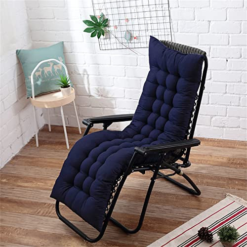 Morbuy Deckchair Auflagen für Gartenliegen, Sonnenliege Kissen Tragbare Garten Innenhof Gepolstertes Bett Relax-Liegestuhl Sitzauflage für Deckchair, Innen, Außen (90x45CM,Dunkelblau)
