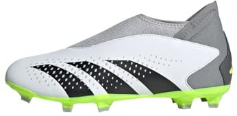 adidas Predator Accuracy.3 Laceless Firm Ground Boots, Scarpe da Calcio, Cloud White/Core Black/Lucid Lemon, 30 EU