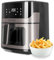Friggitrice ad Aria con Finestra Trasparente - per Cottura Senza Olio, Timer, Cottura Sana e Veloce, 28x26x35.1cm, in Plastica, 1600W, 6.5L, Nero