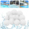 JNGLGO Pool Filterbälle 700g Filter Balls für Sandfilteranlage Ersetzen 25 kg Filtersand Filterballs für Schwimmbad, Weiß