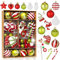 Weihnachtskugeln 50PCS Christbaumkugeln Weihnachtsdeko Kunststoff Christbaumkugeln Weihnachtskugeln Plastik Weihnachtsbaumkugeln Anhänger Elfen Weihnachtsbaum Dekoration Set Rot Grün Weiß