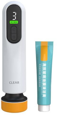 Hanzete Wireless Auto Windshield Oil Film Removal Electric Car Window Glass Cleaning Machine for Bug Residues Car Paint Glue Cleaning Glass Scratches Repairing