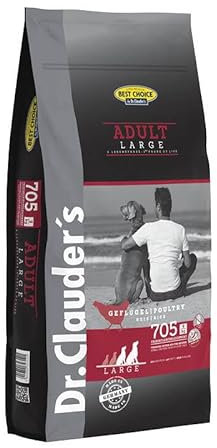 DR.CLAUDER’S - Best Choice Adult Large | Trockenfutter für große, ausgewachsene Hunde zur Unterstützung von Knochen und Gelenken. Weizenfreies Alleinfutter im Beutel | 12,5kg Geflügel