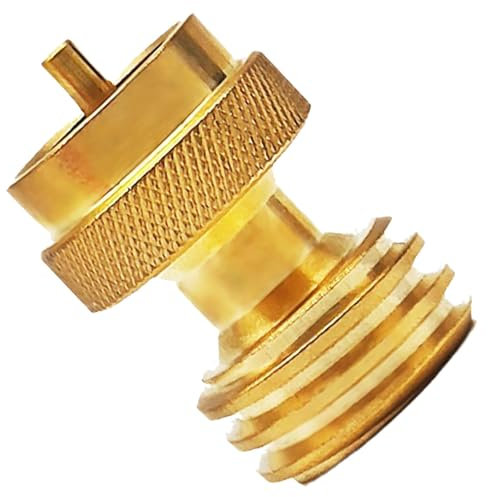 Lpsdssre Propangas-Tank-Adapter, Nachfüll- -Konverter, Messing- -Adapter, 0,5 kg Propangas-Adapter, Grill- -Anschlüsse, kompaktes und tragbares Design für den Außenbereich