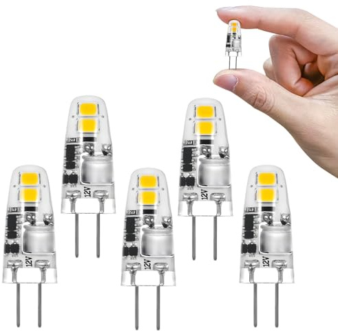 G4 Led Lampen,1.2W Natürliches Weiß 4000K 12V 120lm Klein LED Birnen | Ersatz für 10W-15W Halogenlampen,Nicht Dimmbar, für Dunstabzugshaube, Küche (5er Pack)