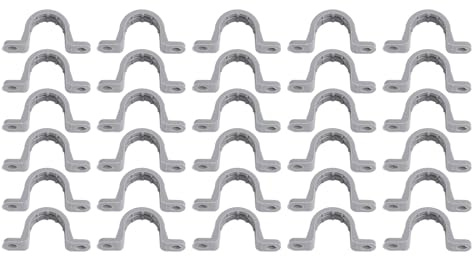 Fafeicy 30PCS Elektrische Rohrs Chnur Klemme, 1/2 Zoll 2 Löcher PVC-Rohr Halter Gurt Clips Rohr Befestigung Halterung für Elektro Technik