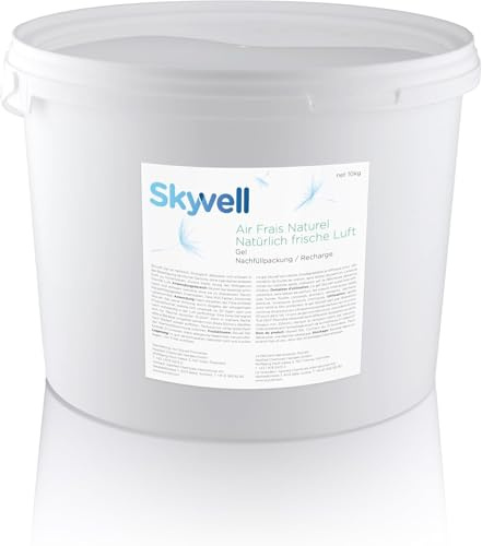 Skyvell Geruchsneutralisierer Gel 10kg Nachfülleimer Wohnung | Ergiebige 10kg-Nachfüllung für die Gel-Dose. Eliminiert Gerüche molekular, kein eigener Duft.