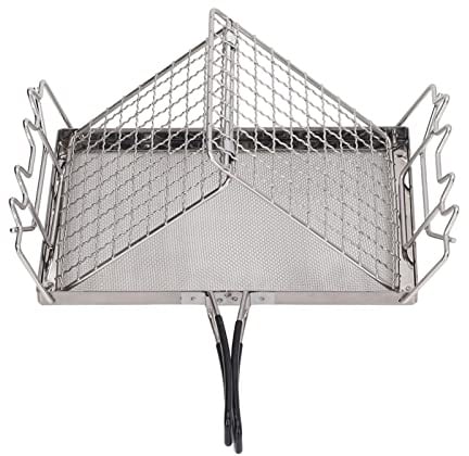 Yctze Grille-pain Pliable en Acier Inoxydable pour Réchaud de Camping – Grille-pain à Gaz Portable d'extérieur pour Pains et Petits Pains Parfaitement Grillés, Idéal pour les Pique-niques et les