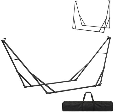 Outsunny Hängemattengestell für Hängematte verstellbar klappbar tragbar Hängemattenständer mit Tragetasche, Garten Strand Stahl 290 x 78 x 100 cm bis 120 kg