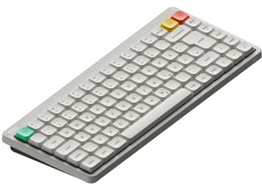 nuphy Node75 Clavier mécanique sans fil Low Profile (disposition allemande) | Clavier de jeu 75 % remplaçable à chaud 84 touches, prend en charge les gestes tactiles, Bluetooth/2,4 GHz/USB-C