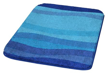 Kleine Wolke 5510791427 Miami Badteppich Polyacryl blau, blau, 60 x 90 cm, 4004478186866