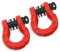 GearAmerica Mega Duty D Anneau Menottes 68000 lb(34 Ton) Testée Force 3/4 Shackle+7/8 Pin+Rondelles | Connect en toute sécurité ou d'un treuil Corde à votre Jeep hors route 4X4 Recovery RED(2P)