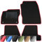 moto-MOLTICO Fußmatten Auto - Velours Autoteppiche passend für Ford Fiesta (2008-2011) - 4-teiliges Set - Schwarze Automatten mit Roten Ziernähten