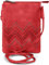 styleBREAKER Damen Mini Bag Umhängetasche mit Zick-Zack Cutout und Nieten, Schultertasche, Handtasche, Tasche 02012211, Farbe:Rot