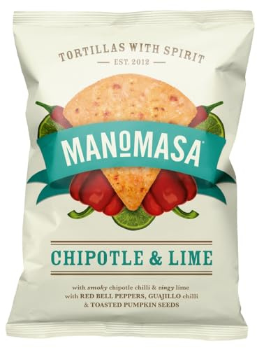 Manomasa Chipotle & Lime Tortilla Crisps, 140 g