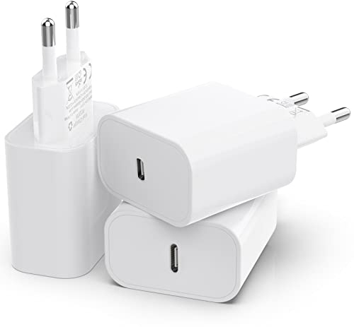 25W USB C Adapter, 3er Pack USB c ladegerät für iPhone 16 15 14 Plus Pro Max 13 12 11, Pad,PD 3.0 iPhone schnellladegerät, Ladestecker iPhone Power Adapter USB stecker USB C Netzteil(Ohne Ladekabel)
