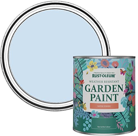 Rust-Oleum Blue Mould-Resistant Garden Paint In Satin Finish - Powder Blue 750ml
