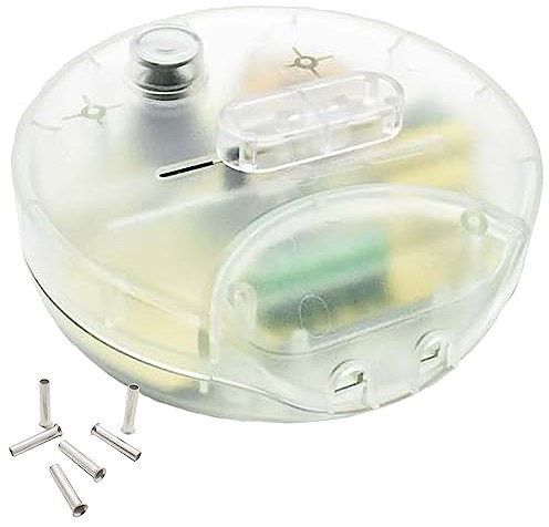 Universal Dimmer 60-300W Rund Fußdimmer HV 230V mit Schieberegler u. Druckschalter Mod.1012 incl. Aderenendhülsen (Transparent)