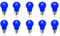 ZFQ 10er Pack Farbige 3W LED Glühbirnen, Exquisite Birnenform E27 Beleuchtung Glühbirnen, bunte glühbirnen, AC220V, Blau, für Party Halloween Hochzeit Weihnachten Bar Weihnachtsdekoration