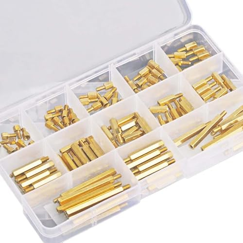 ORANXIN 50 Stücke M5 Messing Standoffs Schrauben Einzelnes Ende Innengewinde Hex Spacers Muttern PCB Motherboard Hexagonal Abstandshalter Assortment Kit