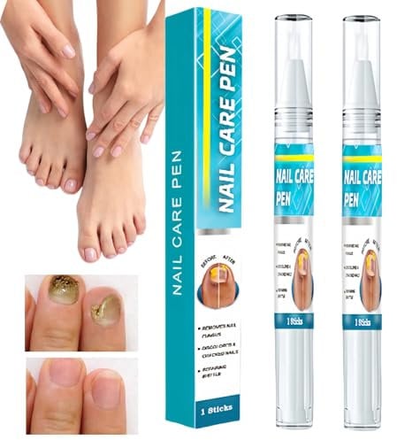 2PCS Nail Revive Pen,Nail Care Pen for Fungus & Ingrown & Thick Nail,Fungal Nail Treatment,Nail Repair Essence for Under & Around Nail,Nail Fungus Treatment for Toenail,Anti Fungal Skin Cream