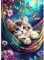 CEOVR Diamond Painting Gatos,5D Diamond Painting Kit Animales,Pintura de Diamantes Arte 30x40 cm,Flores y Mariposas DIY Diamond Art Kits Adulto Principiante