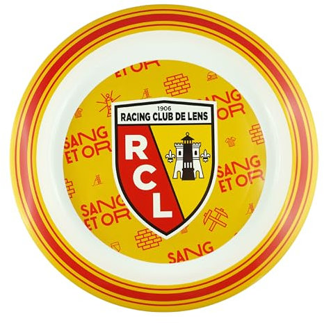 RC Lens Assiette Micro ondable - Collection officielle Racing Club de Lens - 22 cm