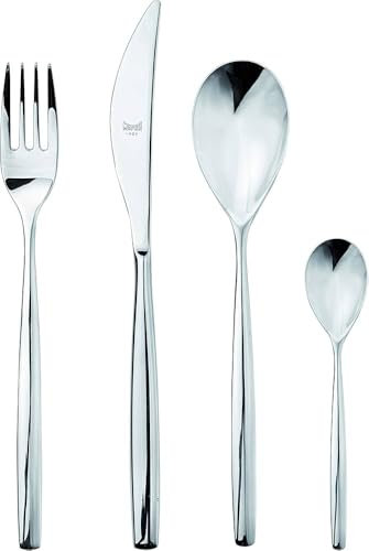 Mepra Stiria - Set di posate in acciaio inox, 24 pezzi, 6 persone