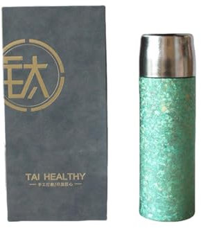 Pure Titanium Insulated Cup, Portable for Car Travel, Large Capacity, Outdoor Sports Water Bottle/17 Oz (Green,500ml)