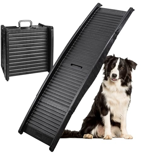 Petigi Hunderampe Hundetreppe, Auto Rampe Einstiegshilfe für Hunde