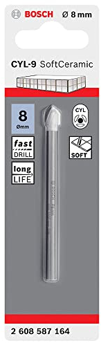 Bosch Accessories Professional 1x Fliesenbohrer CYL-9 SoftCeramic (für weiche Keramik Fliesen, Ø 8 x 80 mm, Zubehör Bohrmaschine)